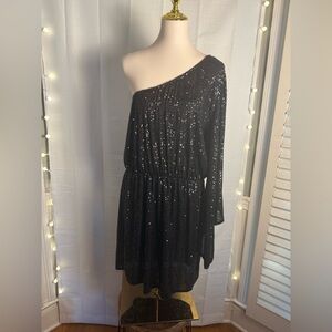 Elegant Black One Shoulder Dress